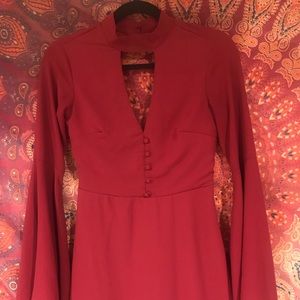 Dark red mini dress!